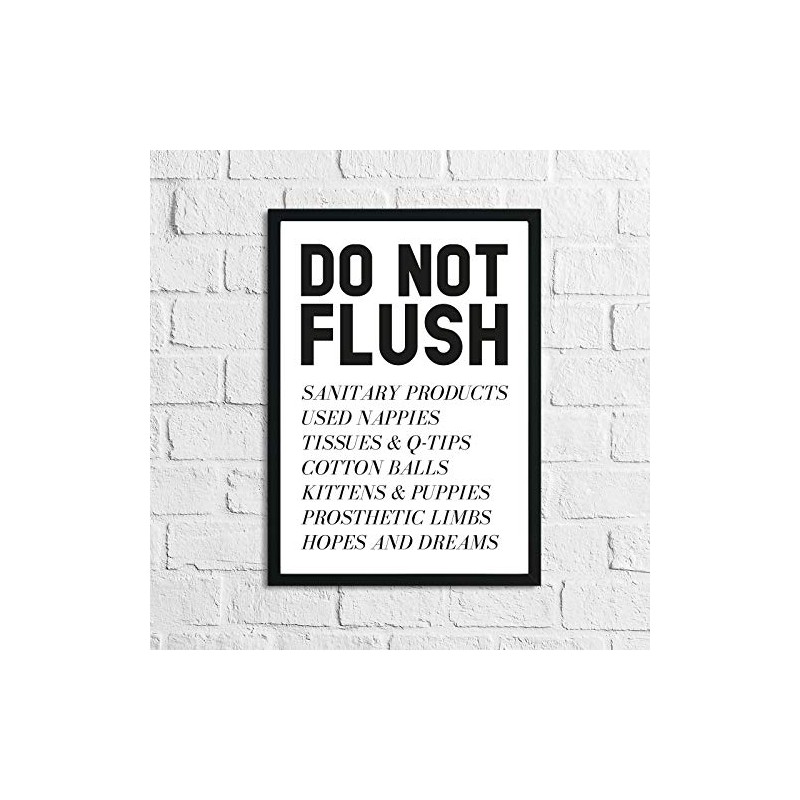 JasonCarlMorgan WinsterCreations Do Not Flush Humorous Bathroom Wall Decor Print