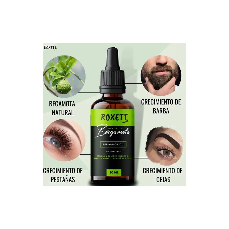 Aceite De Bergamota de Alta Pureza Natural Para Cabello, Barba,