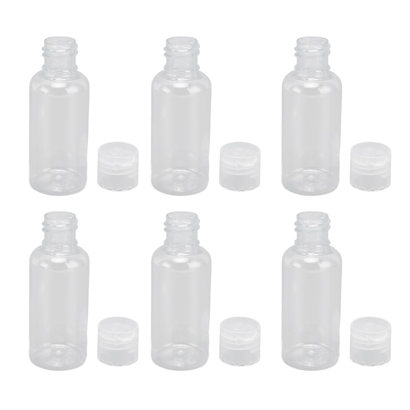 6pcs Camping Spice Containers Mini Portable Transparent Spice Jar Kit