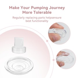 Gotocut Breast Pump Accessories for Momcozy S9 & S12, 6-Piece Replacement Set Compatible with NaNaLazy/TSRETE/bluefair/kmaier, 2 Diaphragms & 4 Duckbill Valves
