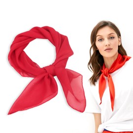 Red Neckerchief, Red Scarf, Red Neck Scarf, Red Bandana, Retro Head Scarf, Scarf for Woman, Scarf Gifts, Neck Scarf, Red Bandana Scarf, Christmas Scarf, Square Scarf for Women