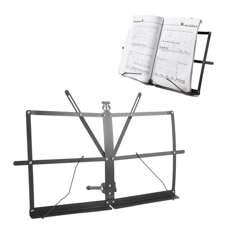 Folding Sheet Music Stand Metal Adjustable Portable Foldable Desktop Table
