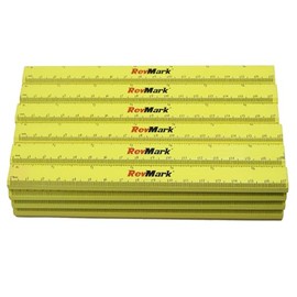 RevMark USA Made Carpenter Pencils with Printed Ruler – 24 Pack Bulk Set – Black Lead - Quality Cedar Wood for Carpenters, Construction Workers, Contractors, Woodworkers, Framers, DIY (Neon Yellow)