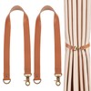 GORGECRAFT 2 Pack Leather Curtain Tiebacks European Style Custom Made