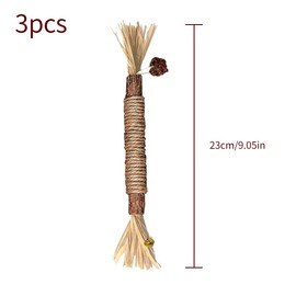 Luckious Silvervine Stick for Cats (3Pcs)- Pet Chew and Dental Toy for Fresh Breath and Playful Fun