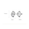 Unbranded 18k Gold Plated Sterling Silver Moissanite Twisted Sparkle Stud