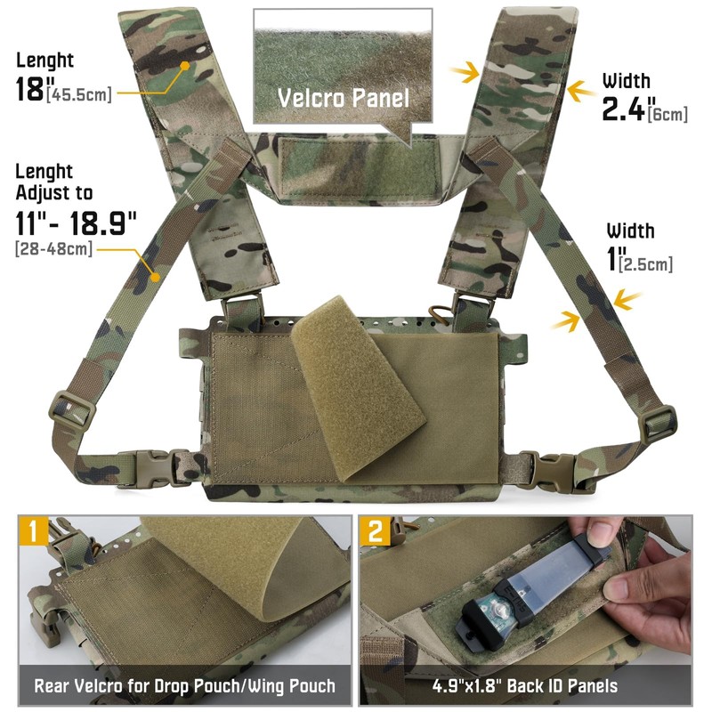 WYNEX Tactical Tool Chest Rig, Molle Chest Pack Chest Rig