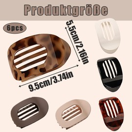 6 Stück Haarspangen Damen, Flache Haarspangen Rutschfeste Geeignet für dickes und dünnes Haar, Das Schlichte und Elegante Aussehen ist Sowohl für Legere als Auch für Formelle Anlässe Geeignet