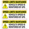 8.5" x 3" Vehicle's Speed Monitored By GPS Laminated Vinyl