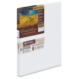 Masterpiece Artist Canvas 42022 Vincent PRO 7/8" Deep, 9" x 12", Linen 12.0oz - 4X - Vintage Acrylic Primed
