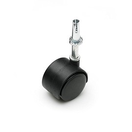 Merriway® BH05122 (2 Pcs) Castor Caster Twin Wheel Socket Fix 40mm White - Pack of 2 Pieces