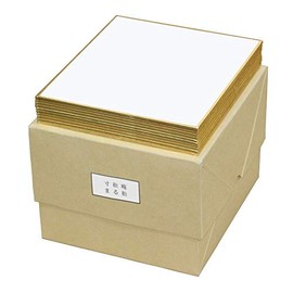 Sunshoan Shikishi Mini Shikishi, 1/4 Size (Height 5.3 inches x Width 4.8 inches (136 mm) x Width 4.8 inches (121 mm), 50 Sheets (Machine Made Swan Ko Paper) (For Signs)