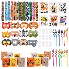 84 Pcs Jungle Animal Theme Party Favors,Safari Birthday Decorations,Jungle Safari Decorations, Safari Party Decorations,Suitable For Holiday, Themed Parties And Other Related Parties