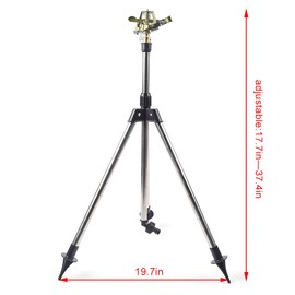 Tripod Sprinkler 15-360 Degree Stainless Steel Sprinkler Bracket with Impact Plant Irrigation Watering System for Garden Farmland Lawn Flower