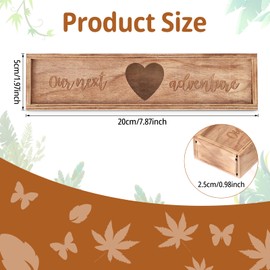 lasuroa Pregnancy Test Gift Box, Wooden Pregnancy Test Keepsake Box Baby Reveal Souvenir Collection Pregnancy Test Gift Box for Husband Father Grandparents (Brown)