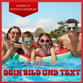 Geschenk mit Namen personalisiert by Shirtracer - Apron - Picture Text Adult - Own Photo, 02 Red