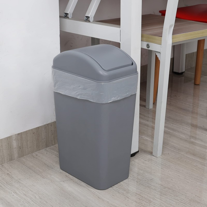 Gloreen Bote de Basura de Plástico Delgado de 14 L,