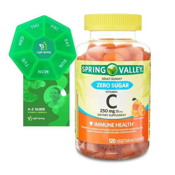 LightSpring Spring Valley Zero Sugar Vitamin C Gummies Dietary Supplement,
