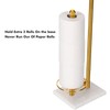 Toilet Paper Holder with Tray at The Top, Sturdy Marble