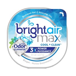 BRIGHT Air Max Odor Eliminator Air Freshener, Cool And Clean, 8 Oz Jar