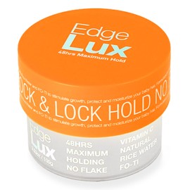 Lux Collection Edge Control Gel for 4C Hair – 48 Hour Maximum Hold Edge Control, Edge Lux with Castor Oil, Keratin & Biotin, Non-Flaking Styling Gel (3.53 Ounce, Vitamin-C)