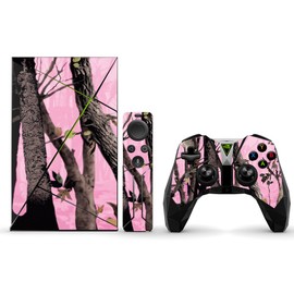 MightySkins Skin Compatible with NVIDIA Shield TV (2017) wrap Cover Sticker Skins Pink Tree Camo
