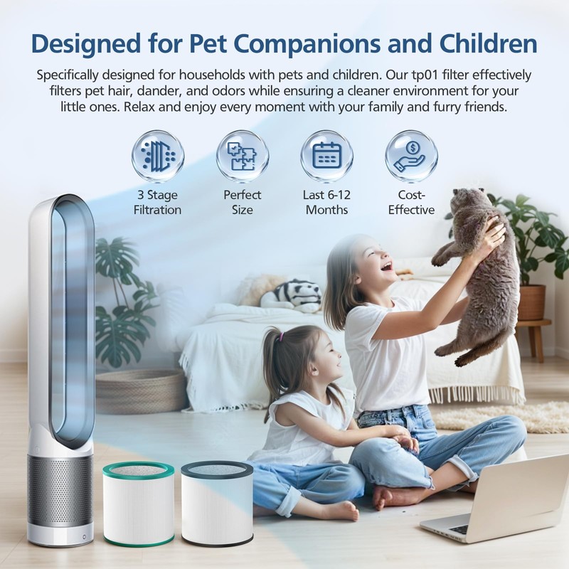 TP01 HEPA Replacement Filter Compatible with Dyson Tower Purifier Pure