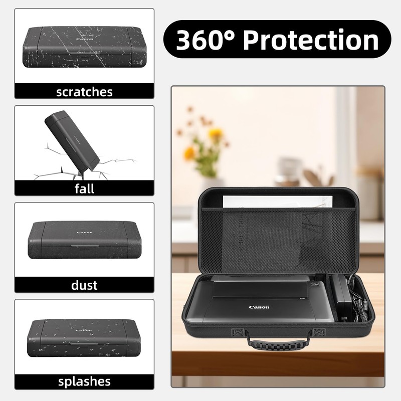 HESPLUS Hard Travel Case for Canon PIXMA TR160/ TR150/ iP110