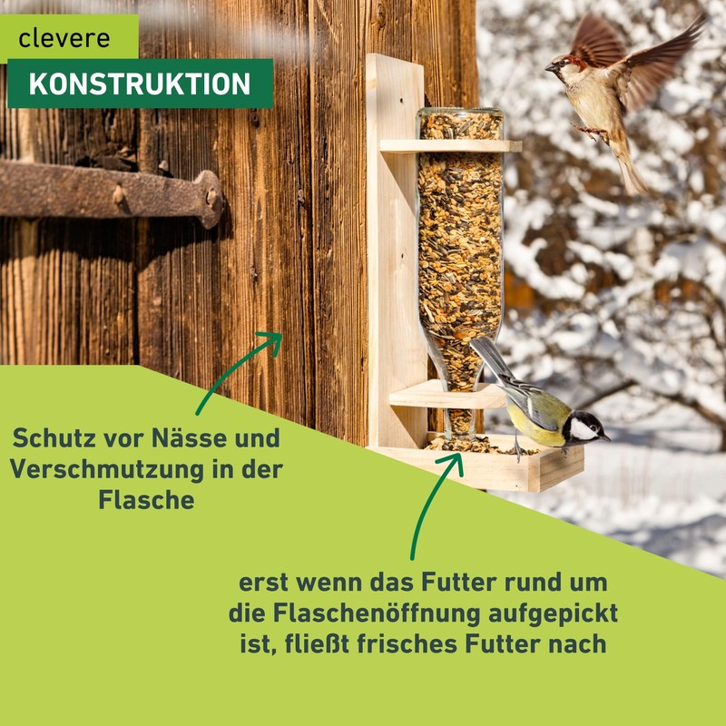 Windhager Vino 07945 Bird Feeder for Birds, Bird Feeder for