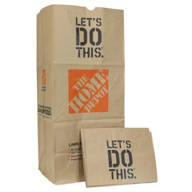 THE HOME DEPOT Heavy Duty Brown Paper 30 Gallon Lawn and Refuse Bags for Home and Garden (15 Lawn Bags)