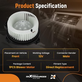 700308 AC Blower Motor for Jeep Wrangler 2014-2018, for Ram 1500 2014-2018