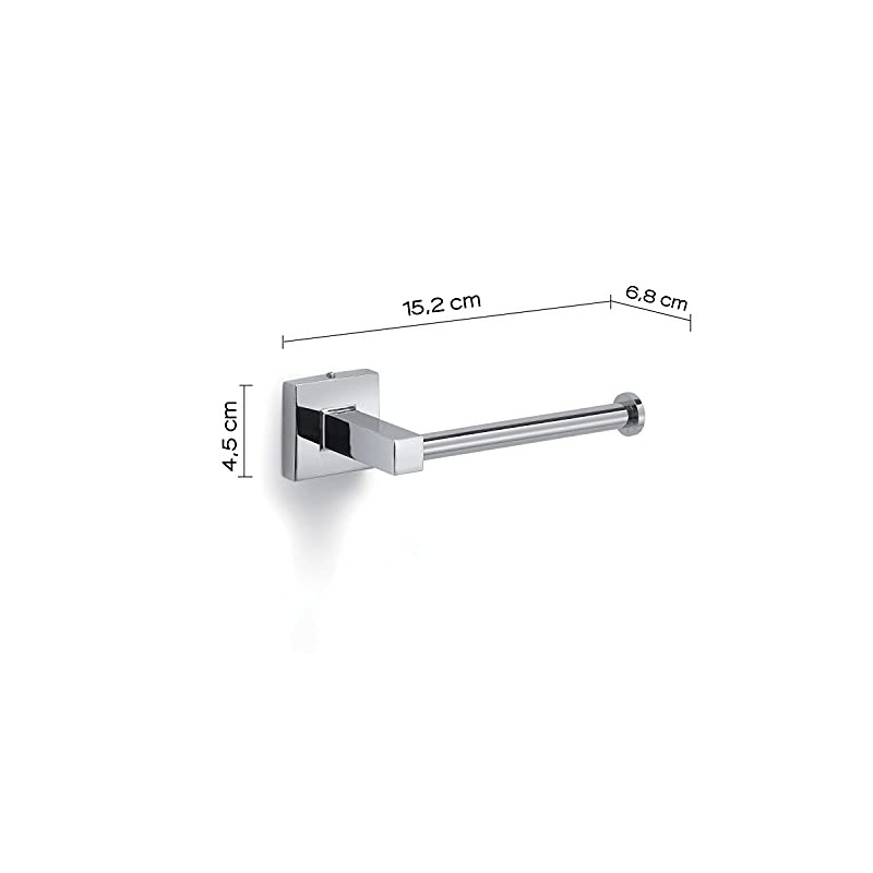 Gedy Olimpo Toilet Roll Holder, Stainless Steel, Chrome, 15.2 x