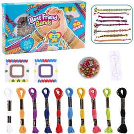 Youery Friendship Bracelets Craft Set for Children, Friendship Bracelets Craft Braiding Set DIY Woven Friendship Bracelets Birthday Gifts for Children Aged 6-12 Years