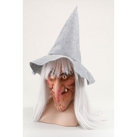 Witch Mask.Grey Hat & Hair