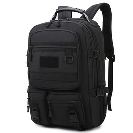 Military Tactical Backpack Outdoors Large Capacity Multi-layer Assault Bug out Heavy Duty Molle Bag for Travel Outdoors (Black)