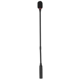 Gooseneck Microphone 17.7in Flexible Noise Reduction Gooseneck Plug in Microphone with Power Indicator for Meeting Rooms
