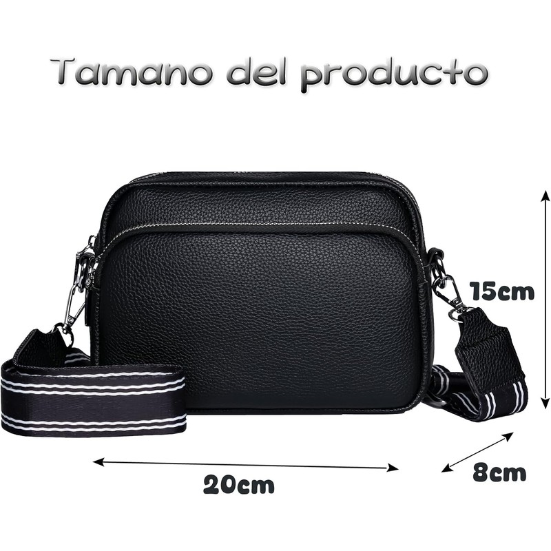Bolso Crossbody para Mujer con Correa Ajustable y Bolsillo con
