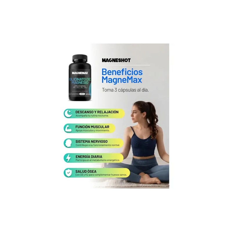 Magnemax Glicinato Magnesio Mct Oil Caps Sabor