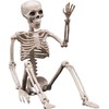 QUSTGO Halloween Skeletons Decorations, 16" Small Skeleton with Full Body
