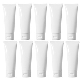VASANA 20PCS 100ML/3.4oz Empty Refillable Plastic Soft Tubes Squeezable Bottle White Cosmetic Storage Containers for Package Facial Cleanser Hand Cream Cosmetic Lotion