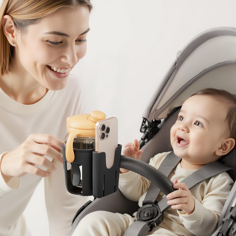 Li & Zhao Universal Stroller Cup Holder - 2-in-1 Wheelchair