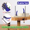 KARRYTON 2-Pack Quick Release Ratchet Track Saw Clamps, 6-1/2" Capacity