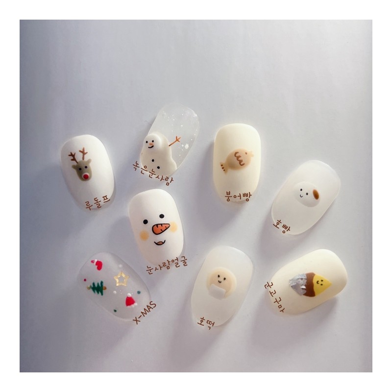 Winter nails just the way I want Handmade nail tips