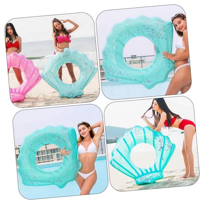 WHAMVOX Inflatable Pool Float Thickened Adult Swimming Glitter Design for