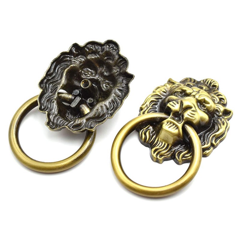 Aifeier ET Antique Bronze Lion Head Knob Pull Handle 2.64