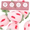 DOITOOL 10pcs Cute Felt Strawberry Crafts Hairband Decor for Home