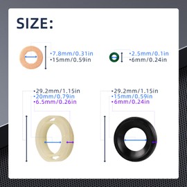 Pack of 16 injector gaskets, repair kit, turbo Hdi injector gaskets, injector seal set, 1314368 1982A0 replacement, injector injector gasket set, suitable for Peugeot, Ford, Citroen