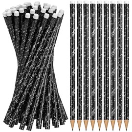 Chinco 24 Pieces Music Note Pencil Music Pencils Round Fun Pencils Woodcase with Eraser for Students Kids Party Favors Classroom Supplies