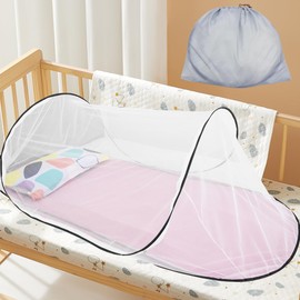 Pop Up Mosquito Net, 200 x 80 x 56 cm, Portable Camping Tent, Foldable, Easy Installation, Family Mosquito Net Bed, Travel Mosquito Net Bed, Suitable for Home and Outdoor Camping