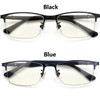 Progressive Multifocal Computer Reading Glasses Half frame Presbyopic Eyewear Blue